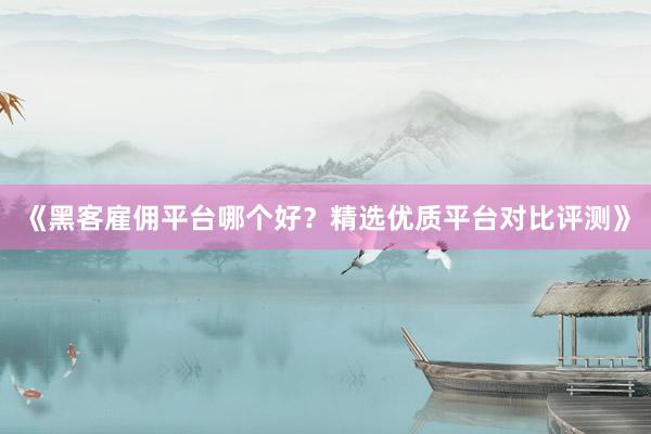 《黑客雇佣平台哪个好？精选优质平台对比评测》